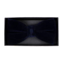 Load image into Gallery viewer, Parquet Men's Boxed Velvet Banded Bow Tie – Black, Red, or Navy