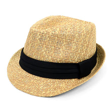 Load image into Gallery viewer, Westend Spring/Summer Twill Weave Trilby Fedora with Tinsel Strips & Black Band