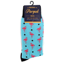 Load image into Gallery viewer, Parquet Men’s Flamingo Novelty Crew Socks