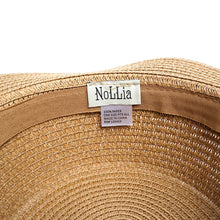 Load image into Gallery viewer, Nollia Spring/Summer Ribbon Round Flat Top Ladies' Hat – 100% Paper