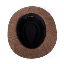Load image into Gallery viewer, Westend Men's S/S Wide Brim Black Banded Trilby Fashion Fedora Hat