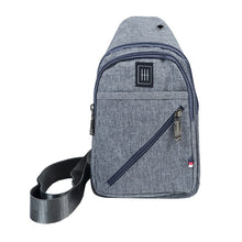 Load image into Gallery viewer, Canvas Crossbody Sling Bag with Headphone Jack – Durable & Stylish