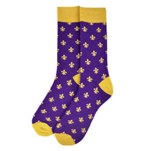 Load image into Gallery viewer, Feraricci Men’s Fleur-de-lis Novelty Crew Socks