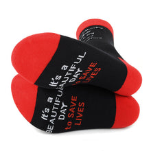 Load image into Gallery viewer, Parquet Health Care Heroes – Saving Lives Ultra Premium Novelty Socks (Unisex)