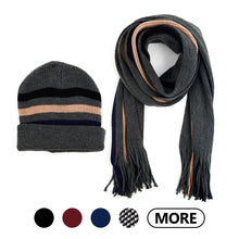 Load image into Gallery viewer, Men's Winter Knit Scarf and Hat Set