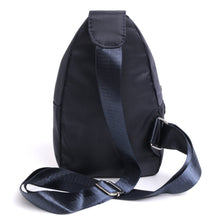Load image into Gallery viewer, Nylon Crossbody Sling Bag with Headphone Jack - Adjustable Strap - Black or Navy