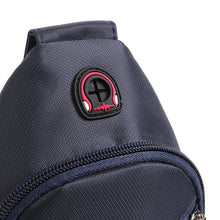 Load image into Gallery viewer, Nylon Crossbody Sling Bag with Headphone Jack - Adjustable Strap - Black or Navy
