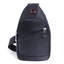 Load image into Gallery viewer, Nylon Crossbody Sling Bag with Headphone Jack - Adjustable Strap - Black or Navy