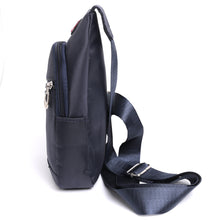 Load image into Gallery viewer, Nylon Crossbody Sling Bag with Headphone Jack - Adjustable Strap - Black or Navy