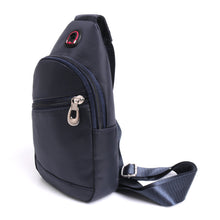 Load image into Gallery viewer, Nylon Crossbody Sling Bag with Headphone Jack - Adjustable Strap - Black or Navy