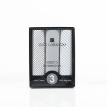 Load image into Gallery viewer, Men's Boxed Fancy Cotton Handkerchiefs 3 Piece Set