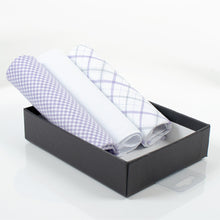 Load image into Gallery viewer, Men's Boxed Fancy Cotton Handkerchiefs 3 Piece Set