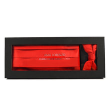 Load image into Gallery viewer, Umo Lorenzo Poly Satin Bow Tie & Cummerbund Set