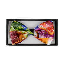 Load image into Gallery viewer, Colorful money print bow tie in box