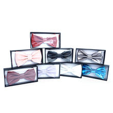 Load image into Gallery viewer, Men’s PU Leather Bow Tie – Pre-Tied, Adjustable Strap, 8 Colors