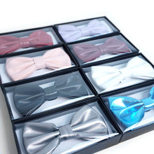 Load image into Gallery viewer, Men’s PU Leather Bow Tie – Pre-Tied, Adjustable Strap, 8 Colors