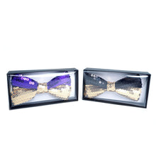 Load image into Gallery viewer, Men's Dual Color Sequin Bow Tie