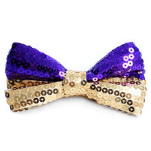 Load image into Gallery viewer, Men's Dual Color Sequin Bow Tie