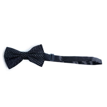 Load image into Gallery viewer, Men’s Soft Velvet Feel Rhinestone Bow Tie – Pre-Tied, Adjustable