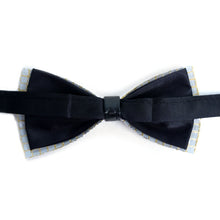 Load image into Gallery viewer, Men's Crystal Silver Rhinestone over Gold Bow Tie