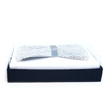 Load image into Gallery viewer, Men's White Crystal Rhinestone Bow Tie