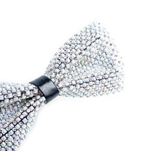 Load image into Gallery viewer, Men's White Crystal Rhinestone Bow Tie