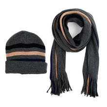 Load image into Gallery viewer, Men's Winter Knit Scarf and Hat Set