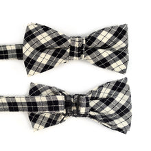 Load image into Gallery viewer, Men’s Plaid Cotton Bow Tie & Pocket Square Set – 25 Style Options