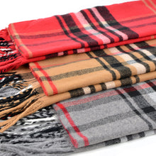 Load image into Gallery viewer, Plaid Cashmere Feel Acrylic Scarves