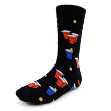 Load image into Gallery viewer, Men's Beer Pong Novelty Socks