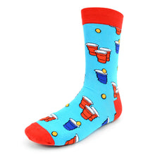 Load image into Gallery viewer, Men's Beer Pong Novelty Socks