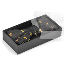 Load image into Gallery viewer, Men's Fleur-de-lis Banded Bow Tie