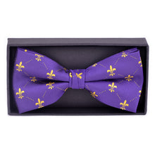 Load image into Gallery viewer, Men's Fleur-de-lis Banded Bow Tie