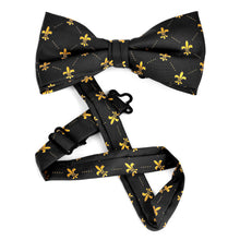 Load image into Gallery viewer, Men's Fleur-de-lis Banded Bow Tie