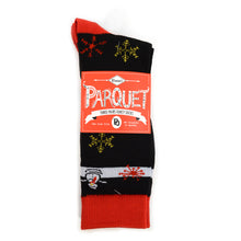 Load image into Gallery viewer, Parquet 3-Pair Pack Ladies Christmas Holidays Crew Socks – Snowman, Wreath & Tree Patterns
