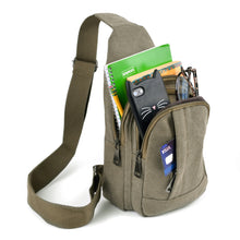 Load image into Gallery viewer, Canvas Crossbody Sling Bag with Urban Sporty Design