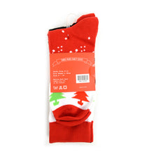 Load image into Gallery viewer, Parquet 3-Pair Pack Ladies Christmas Holidays Crew Socks – Trees, Snowflakes & Reindeer