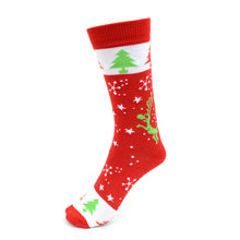 Load image into Gallery viewer, Parquet 3-Pair Pack Ladies Christmas Holidays Crew Socks – Trees, Snowflakes & Reindeer