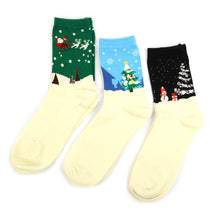 Load image into Gallery viewer, Parquet 3-Pair Pack Ladies Christmas Holidays Crew Socks