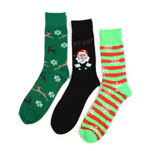 Load image into Gallery viewer, 3 Pairs Pack Men's Christmas Holidays Crew Socks