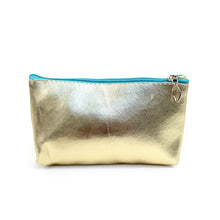 Load image into Gallery viewer, Nollia Stripe Metallic Heart 3-Piece Cosmetic Bag Set