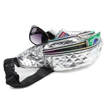 Load image into Gallery viewer, Nollia Ladies Quilted Sling Bag - Trendy Metallic Finish