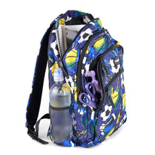 Load image into Gallery viewer, Soccer & Football Pattern Novelty Backpack
