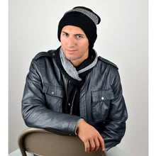 Load image into Gallery viewer, Men's Winter Knit Wine Scarf and Hat Set