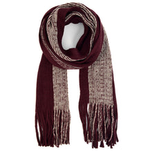 Load image into Gallery viewer, Men's Winter Knit Wine Scarf and Hat Set