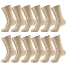Load image into Gallery viewer, 12 Pairs Solid Dress Socks