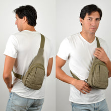 Load image into Gallery viewer, Canvas Crossbody Sling Bag with Urban Sporty Design
