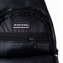 Load image into Gallery viewer, Black Vegan Leather Sling Bag - Spacious with D Hook for Keys & Charms