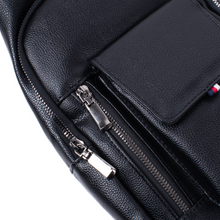 Load image into Gallery viewer, Black Vegan Leather Sling Bag - Spacious with D Hook for Keys & Charms