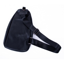 Load image into Gallery viewer, Black Vegan Leather Sling Bag - Spacious with D Hook for Keys & Charms
